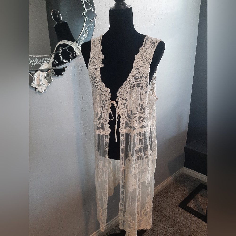 Vivid Importers of NY lace cover-up